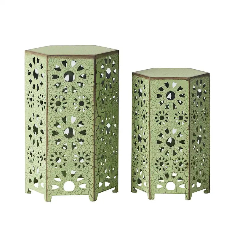 Tables d'appoint gigognes Eliana d'extérieur de 30 et 35 cm par Christopher Knight Home