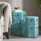 Tables d'appoint gigognes Eliana d'extérieur de 30 et 35 cm par Christopher Knight Home