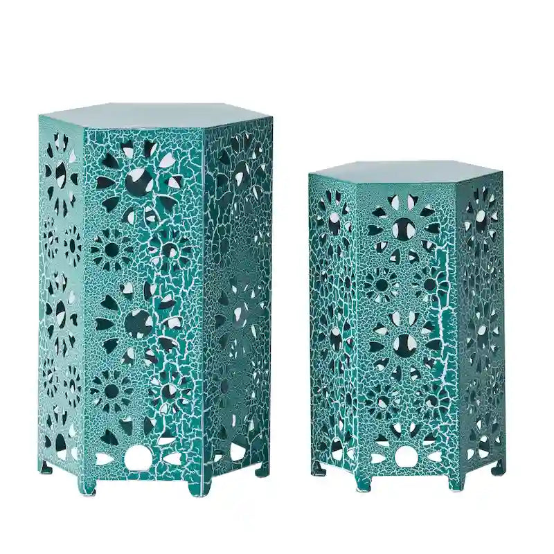 Tables d'appoint gigognes Eliana d'extérieur de 30 et 35 cm par Christopher Knight Home