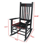 Fauteuil à bascule en bois pour véranda
