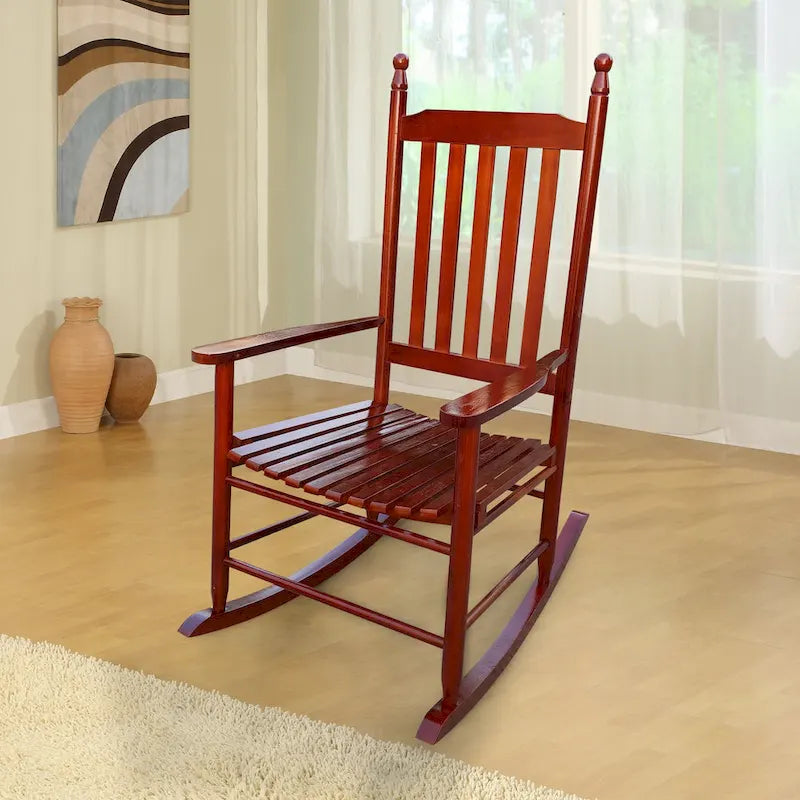 Fauteuil à bascule en bois pour véranda