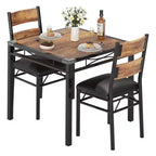 Ensemble table à manger pour 4 personnes, avec 4 chaises rembourrées, ensemble de 5 pièces de table de cuisine en bois avec protecteur de coin pour cuisine, appartement, petit espace.