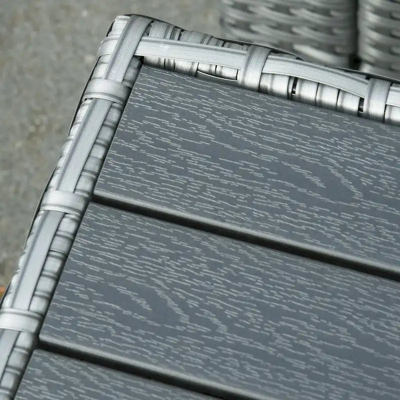 Outsunny Ensemble de canapés de jardin 6 pièces en rotin tressé avec table basse et coussins pour l'extérieur, résistant aux intempéries, pour jardin et terrasse, gris