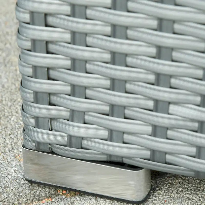 Outsunny Ensemble de canapés de jardin 6 pièces en rotin tressé avec table basse et coussins pour l'extérieur, résistant aux intempéries, pour jardin et terrasse, gris