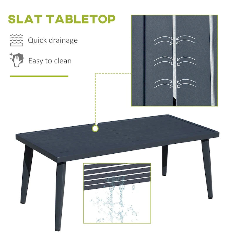 Ensemble de mobilier de jardin 4 pièces Outsunny, ensemble de conversation en aluminium, ensemble de canapés de jardin extérieur