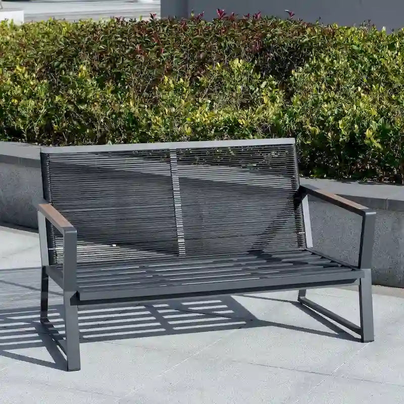 Ensemble de mobilier de jardin 4 pièces Outsunny, ensemble de conversation en aluminium, ensemble de canapés de jardin extérieur