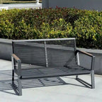 Ensemble de mobilier de jardin 4 pièces Outsunny, ensemble de conversation en aluminium, ensemble de canapés de jardin extérieur