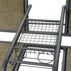 Outsunny Banc balançoire à auvent 2 places avec support pour porche extérieur