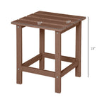 Table d'appoint de patio Outsunny, table d'appoint carrée d'extérieur, table à thé en plastique HDPE pour chaise Adirondack, cour arrière ou pelouse