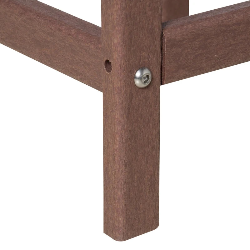 Table d'appoint de patio Outsunny, table d'appoint carrée d'extérieur, table à thé en plastique HDPE pour chaise Adirondack, cour arrière ou pelouse