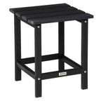 Table d'appoint de patio Outsunny, table d'appoint carrée d'extérieur, table à thé en plastique HDPE pour chaise Adirondack, cour arrière ou pelouse