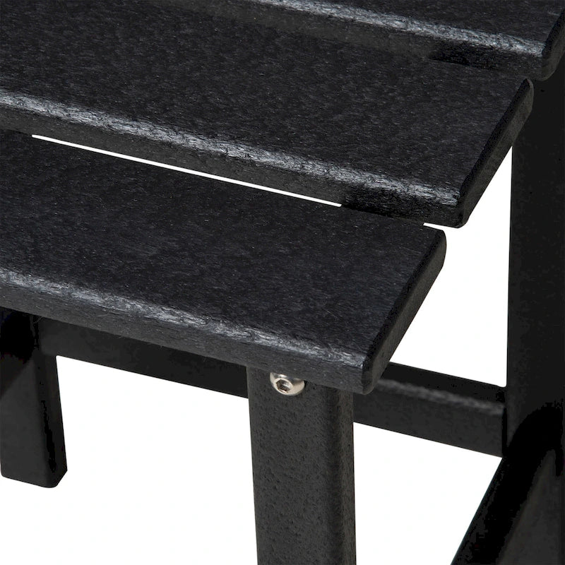 Table d'appoint de patio Outsunny, table d'appoint carrée d'extérieur, table à thé en plastique HDPE pour chaise Adirondack, cour arrière ou pelouse