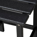 Table d'appoint de patio Outsunny, table d'appoint carrée d'extérieur, table à thé en plastique HDPE pour chaise Adirondack, cour arrière ou pelouse