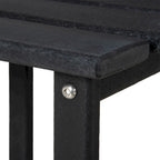 Table d'appoint de patio Outsunny, table d'appoint carrée d'extérieur, table à thé en plastique HDPE pour chaise Adirondack, cour arrière ou pelouse