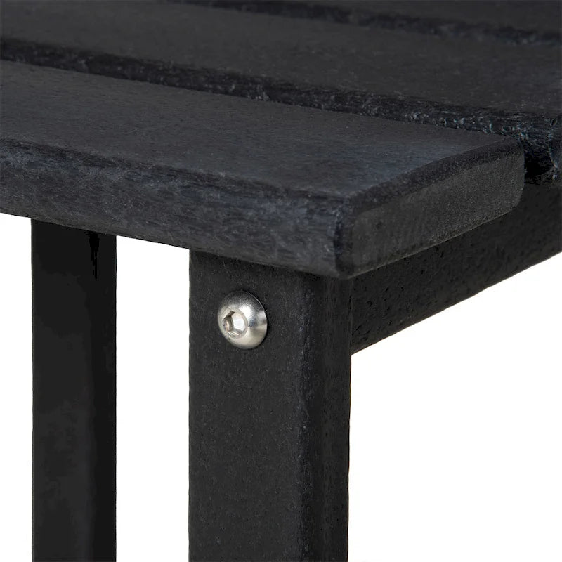 Table d'appoint de patio Outsunny, table d'appoint carrée d'extérieur, table à thé en plastique HDPE pour chaise Adirondack, cour arrière ou pelouse