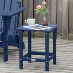 Table d'appoint de patio Outsunny, table d'appoint carrée d'extérieur, table à thé en plastique HDPE pour chaise Adirondack, cour arrière ou pelouse