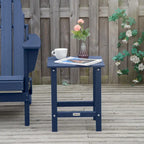 Table d'appoint de patio Outsunny, table d'appoint carrée d'extérieur, table à thé en plastique HDPE pour chaise Adirondack, cour arrière ou pelouse