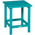 Table d'appoint de patio Outsunny, table d'appoint carrée d'extérieur, table à thé en plastique HDPE pour chaise Adirondack, cour arrière ou pelouse