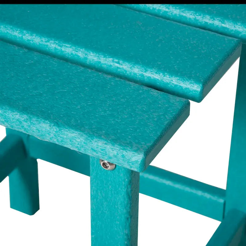 Table d'appoint de patio Outsunny, table d'appoint carrée d'extérieur, table à thé en plastique HDPE pour chaise Adirondack, cour arrière ou pelouse