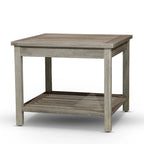 Table d'appoint à 2 étagères DTY Outdoor Living Longs Peak en eucalyptus, huile naturelle
