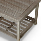 Table d'appoint à 2 étagères DTY Outdoor Living Longs Peak en eucalyptus, huile naturelle