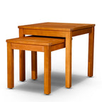 DTY Outdoor Living Longs Peak 2-Piece Eucalyptus Nesting Table Set, Natural Oil