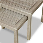 DTY Outdoor Living Lot de 2 tables gigognes Eucalyptus Longs Peak, Huile naturelle