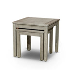 DTY Outdoor Living Lot de 2 tables gigognes Eucalyptus Longs Peak, Huile naturelle
