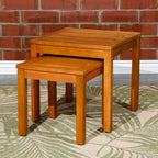 DTY Outdoor Living Lot de 2 tables gigognes Eucalyptus Longs Peak, Huile naturelle