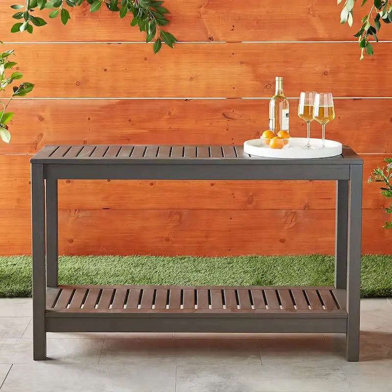 Cambridge Casual Lincoln Outdoor Console Table - Dark Gray