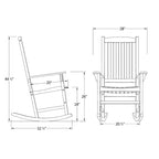Chaise à bascule d'extérieur Austin Cambridge Casual - Marron