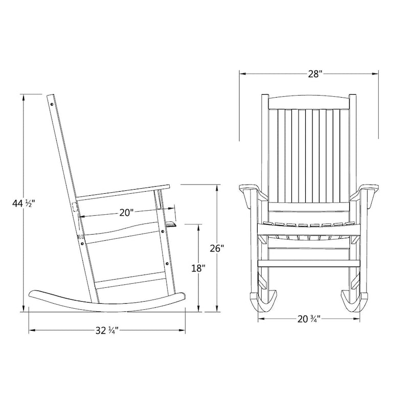 Chaise à bascule d'extérieur Austin Cambridge Casual - Marron