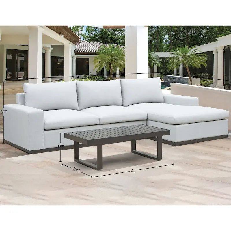 Ensemble de 3 chaises longues d'extérieur Watson