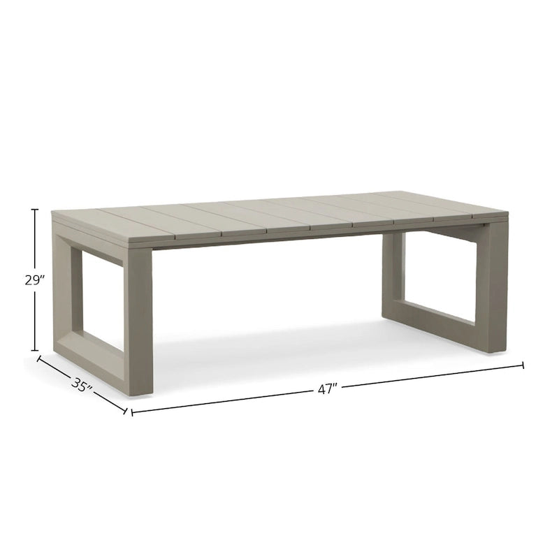 Table basse de cocktail Diglur Patio, grise
