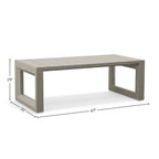 Table basse de cocktail Diglur Patio, grise