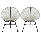 Acapulco Chair. Set of 2 - H34.5x W28.5x D32.75