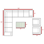 Ensemble de sièges modulaires 12 pièces LSI
