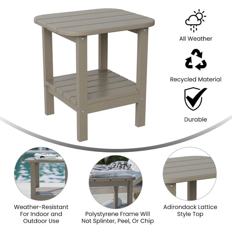 Table d'appoint de patio Adirondack tout temps