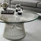 Table Basse Chrome Modern Coco Placed (Chrome) - 81.3D x 44.5H