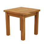 Table d'appoint d'extérieur à lattes en bois de teck - Marron - Roche River Decor - 45,7Lx48,3Px45,7H cm