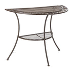 SAFAVIEH Outdoor Jaquelin Table d'appoint victorienne à 2 niveaux en fer – 39 L x 21 P x 32 H – 39Lx21Px32H