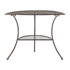 SAFAVIEH Outdoor Jaquelin Table d'appoint victorienne à 2 niveaux en fer – 39 L x 21 P x 32 H – 39Lx21Px32H
