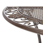 SAFAVIEH Outdoor Jaquelin Table d'appoint victorienne à 2 niveaux en fer – 39 L x 21 P x 32 H – 39Lx21Px32H