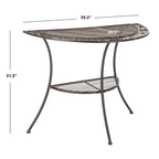 SAFAVIEH Outdoor Jaquelin Table d'appoint victorienne à 2 niveaux en fer – 39 L x 21 P x 32 H – 39Lx21Px32H