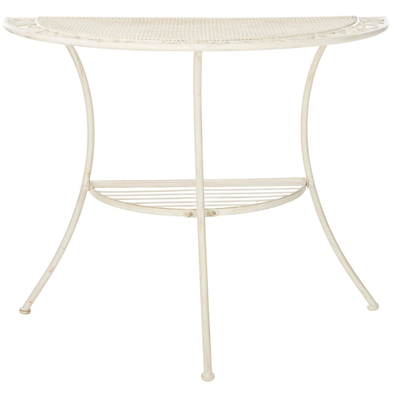 SAFAVIEH Outdoor Jaquelin Table d'appoint victorienne à 2 niveaux en fer – 39 L x 21 P x 32 H – 39Lx21Px32H