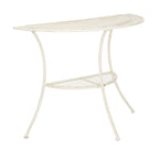 SAFAVIEH Outdoor Jaquelin Table d'appoint victorienne à 2 niveaux en fer – 39 L x 21 P x 32 H – 39Lx21Px32H