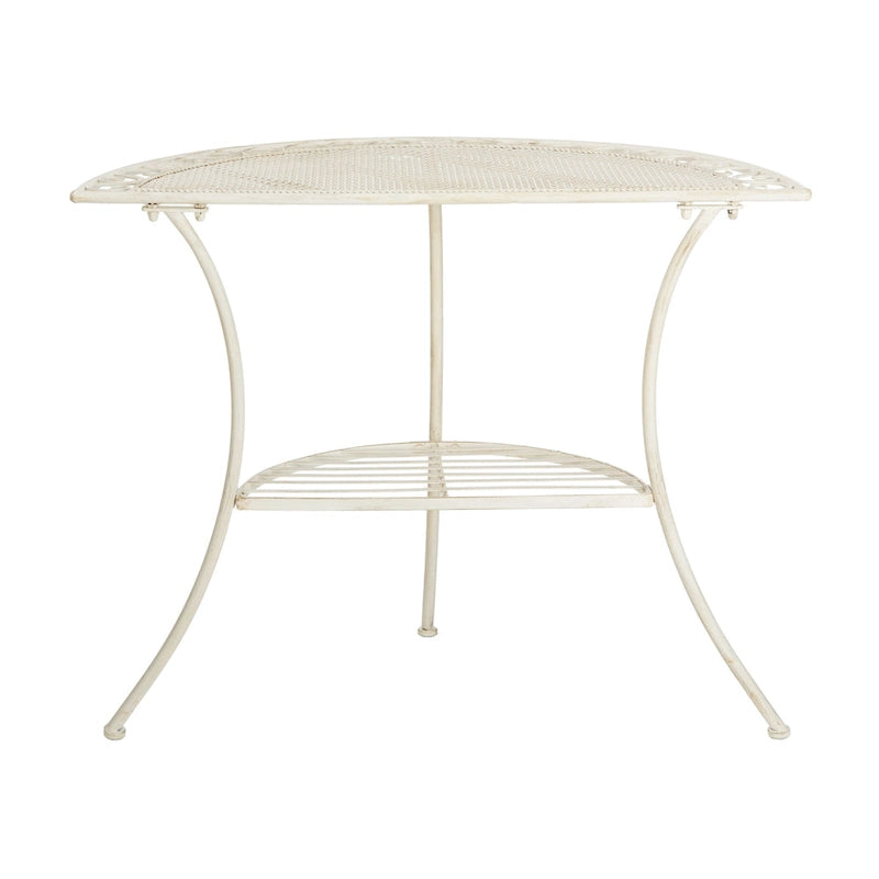 SAFAVIEH Outdoor Jaquelin Table d'appoint victorienne à 2 niveaux en fer – 39 L x 21 P x 32 H – 39Lx21Px32H