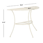 SAFAVIEH Outdoor Jaquelin Table d'appoint victorienne à 2 niveaux en fer – 39 L x 21 P x 32 H – 39Lx21Px32H