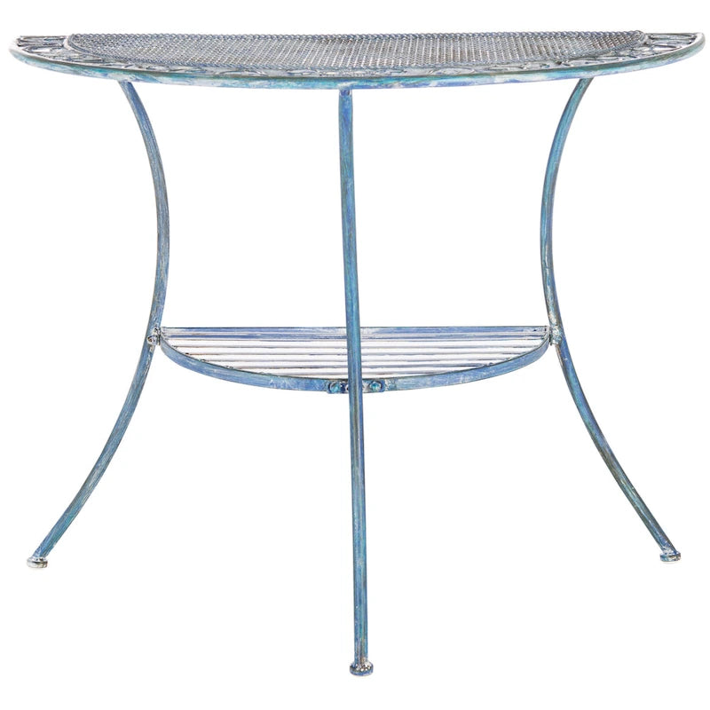 SAFAVIEH Outdoor Jaquelin Table d'appoint victorienne à 2 niveaux en fer – 39 L x 21 P x 32 H – 39Lx21Px32H
