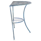 SAFAVIEH Outdoor Jaquelin Table d'appoint victorienne à 2 niveaux en fer – 39 L x 21 P x 32 H – 39Lx21Px32H
